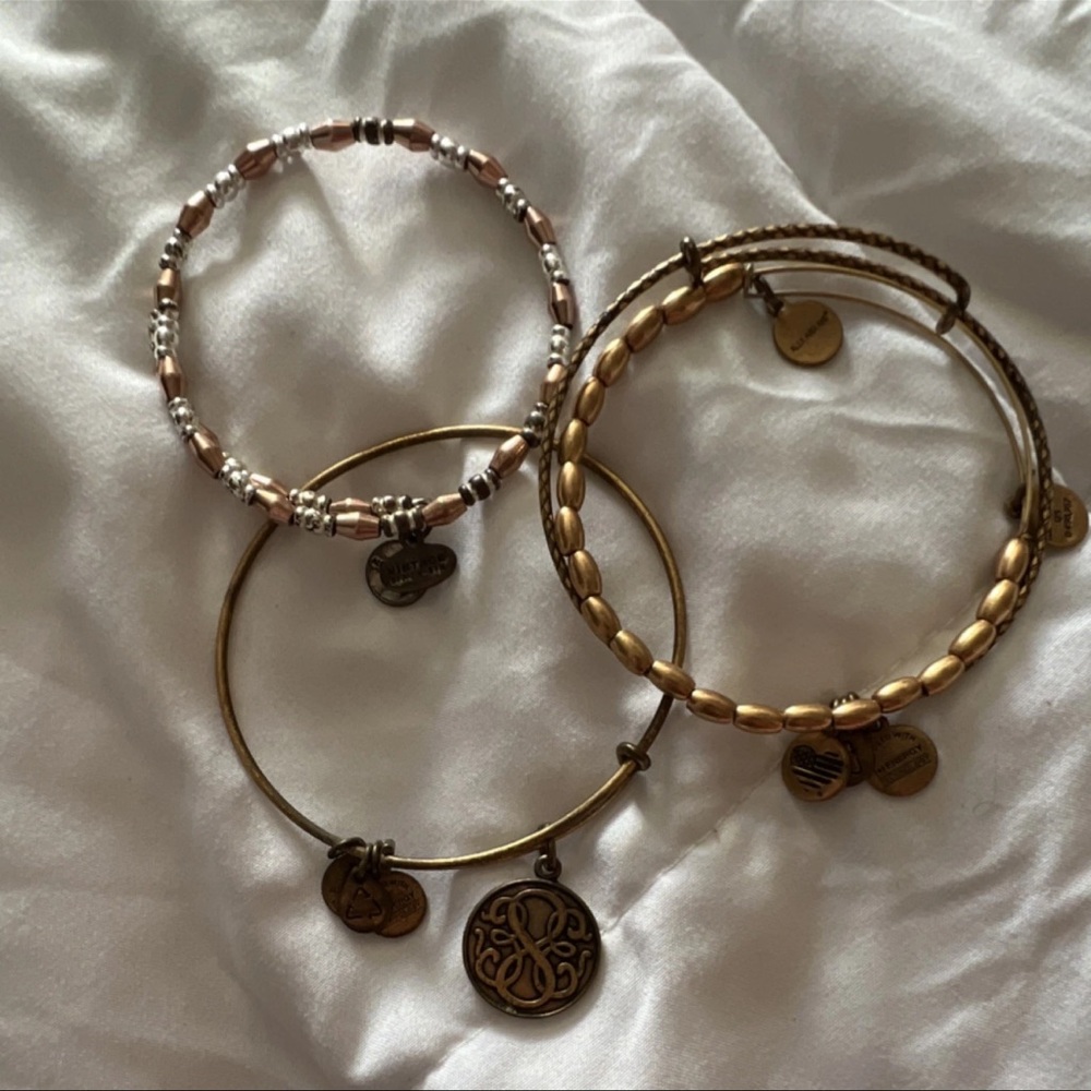 Alex and Ani Mixed Metal Charm Bracelets